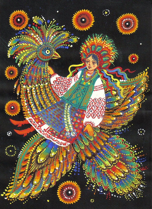 «Чарівна ніч». 2008. Папір, темпера